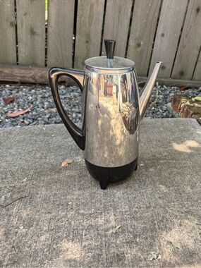 Farberware Silver and Black Stainless Coffee Percolator